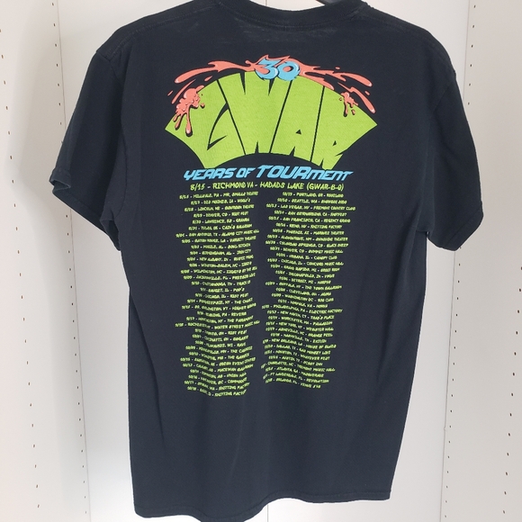 GWAR 30 years black concert tshirt - Picture 2 of 6